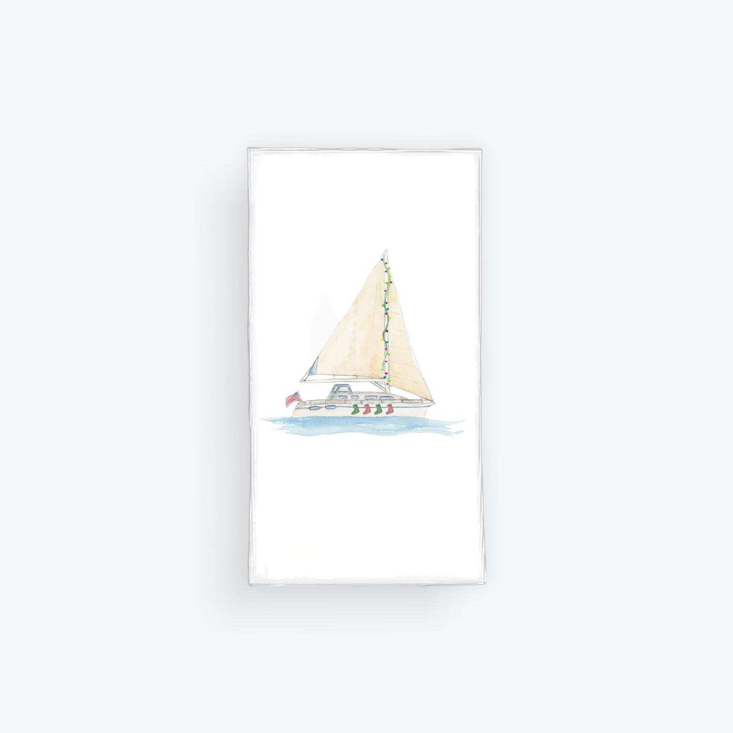 Christmas at Sea Tea Towel