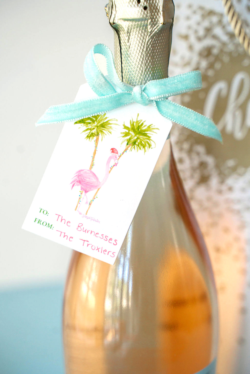 Kringle Flamingle Gift Tags