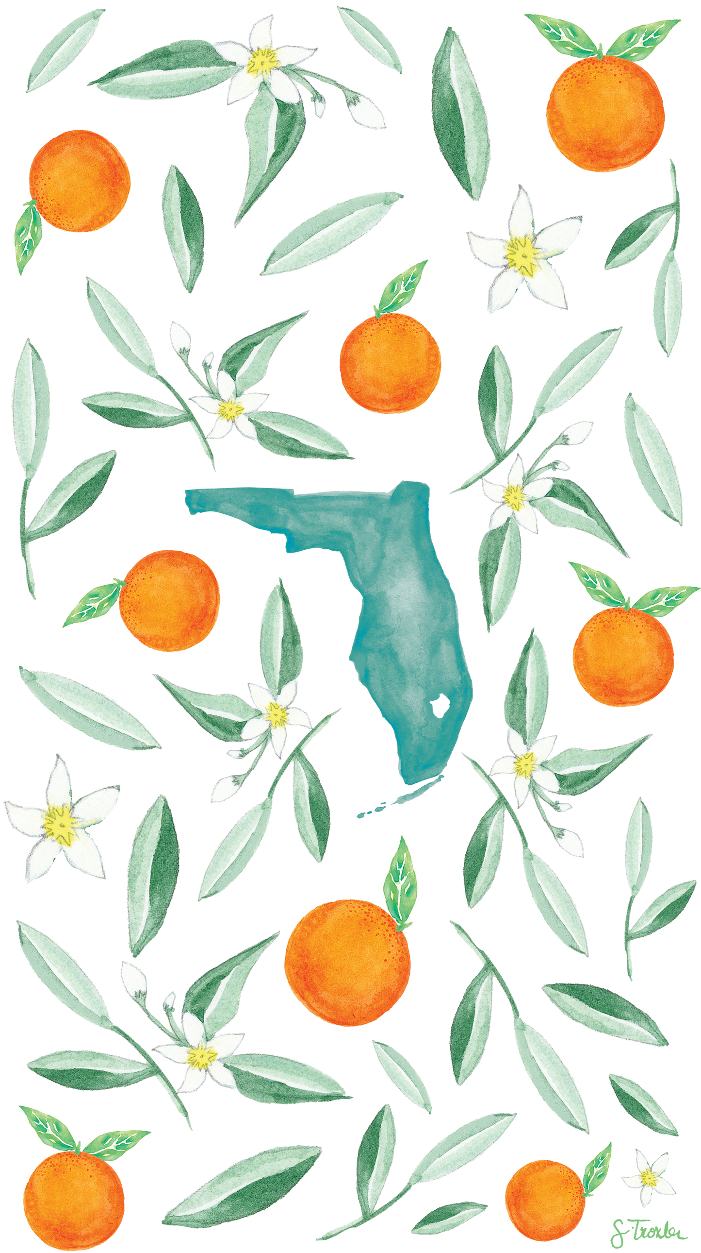 Florida Citrus Tea Towel