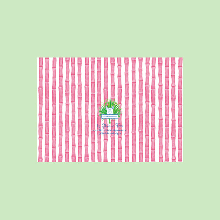 Pink Bamboo Stationery Set