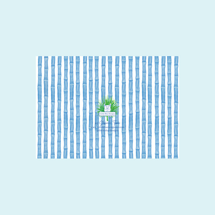 Blue Bamboo Stationery Set