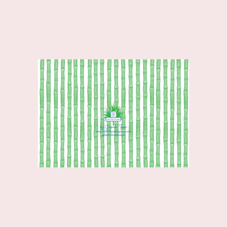 Green Bamboo Stationery Set