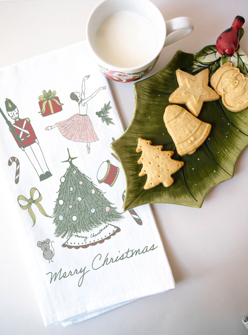 Nutcracker Ballet Christmas Tea Towel