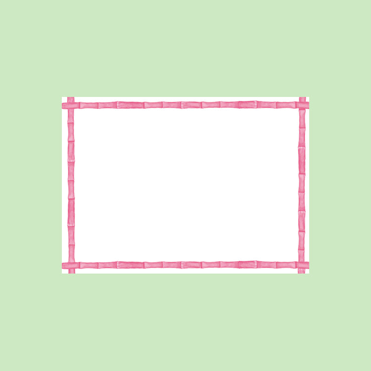 Pink Bamboo Stationery Set