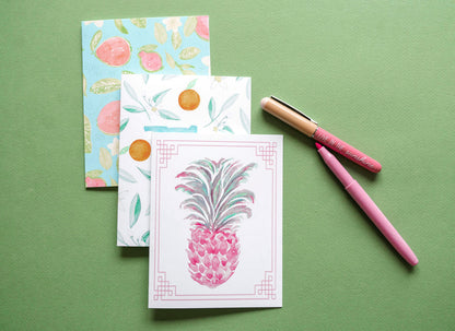 Pink Pineapple Greeting Card