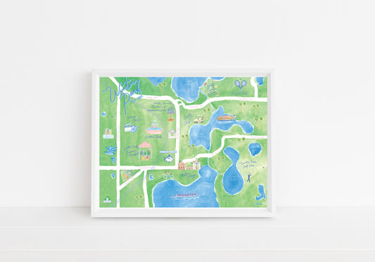 Winter Park Map Fine Art Print