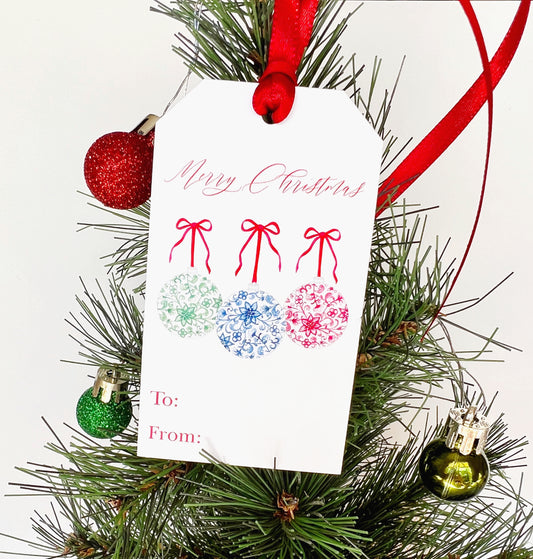Chinoiserie Ornaments Gift Tags